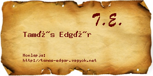 Tamás Edgár névjegykártya