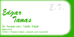 edgar tamas business card